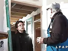 بالغ sodomisee جدی فرانسوی در gangbang با papy